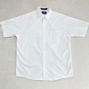 Stafford Wrinkle Free‎ Mens Button-Down Shirt Big/Tall 17.50 Short Sleeve White
